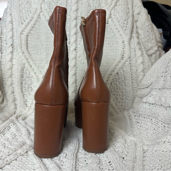 Larroude Miso Platform Boot Camel Stretch Leather Size 7 - Picture 4 of 7